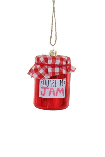 Ornament | You're My Jam | Glass | Red Gingham Top