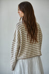 Cozy Coast Stripe Sweater | Taupe and Cream
