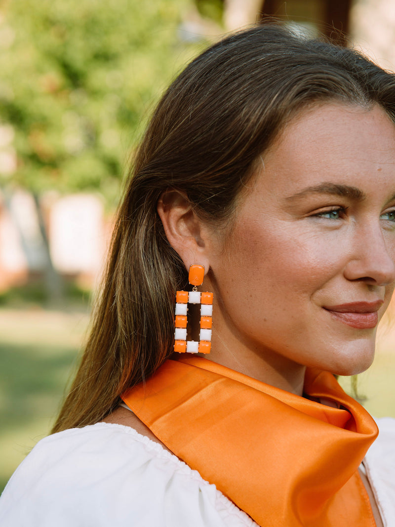 End Zone Checkered Earrings