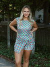 Retro Revival Romper Dress | Navy