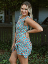 Retro Revival Romper Dress | Navy