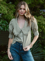 Playful Plaid Blouse | Basil