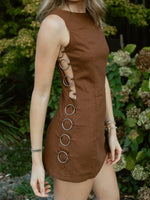 Calypso O-Ring Mini Dress | Walnut Brown