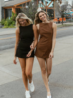 Calypso O-Ring Mini Dress | Black