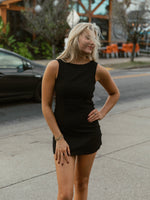 Calypso O-Ring Mini Dress | Black