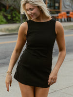Calypso O-Ring Mini Dress | Black