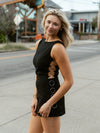 Calypso O-Ring Mini Dress | Black