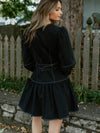 Sweet and Structured Puff Sleeve Dress | Navy