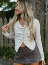 Cozy Grace Sweater Top | Taupe