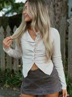 Cozy Grace Sweater Top | Taupe