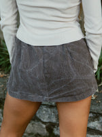 Canyon Washed Twill Mini Skort | Brown