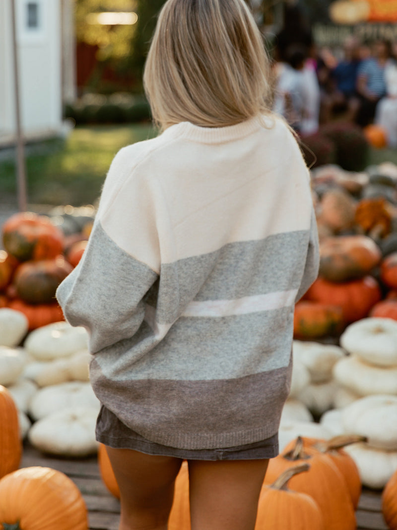 Cozy Stripe Sweater | Oatmeal Mix