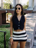 Referee Stripe Slim Fit Mini Skirt