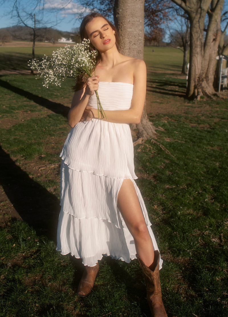 Day Dreamer Strapless Dress - White