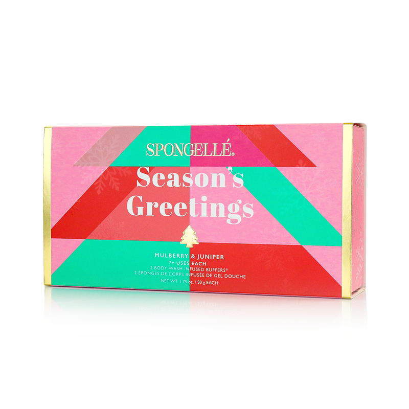 Spongellé - Season's Greetings Holiday Tree Gift Set Christmas Stocking 