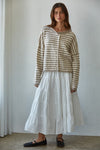 Cozy Coast Stripe Sweater | Taupe and Cream