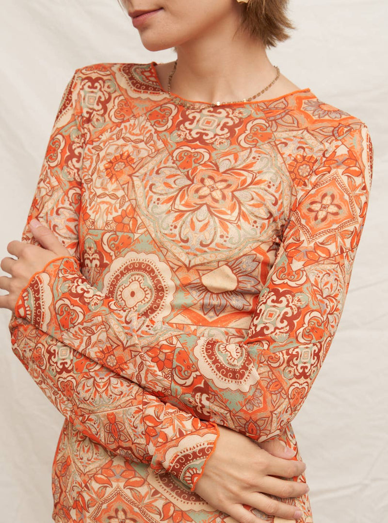 Golden Hour Maxi Dress | Boho Print