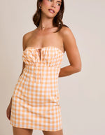 Picnic Crush Mini Dress | Gingham | Orange
