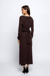 Mocha Twist Midi Dress | Brown