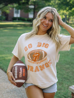 Go Big Orange Rolling Stones Short Sleeve Tee