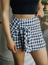 Black & White Gingham Skort