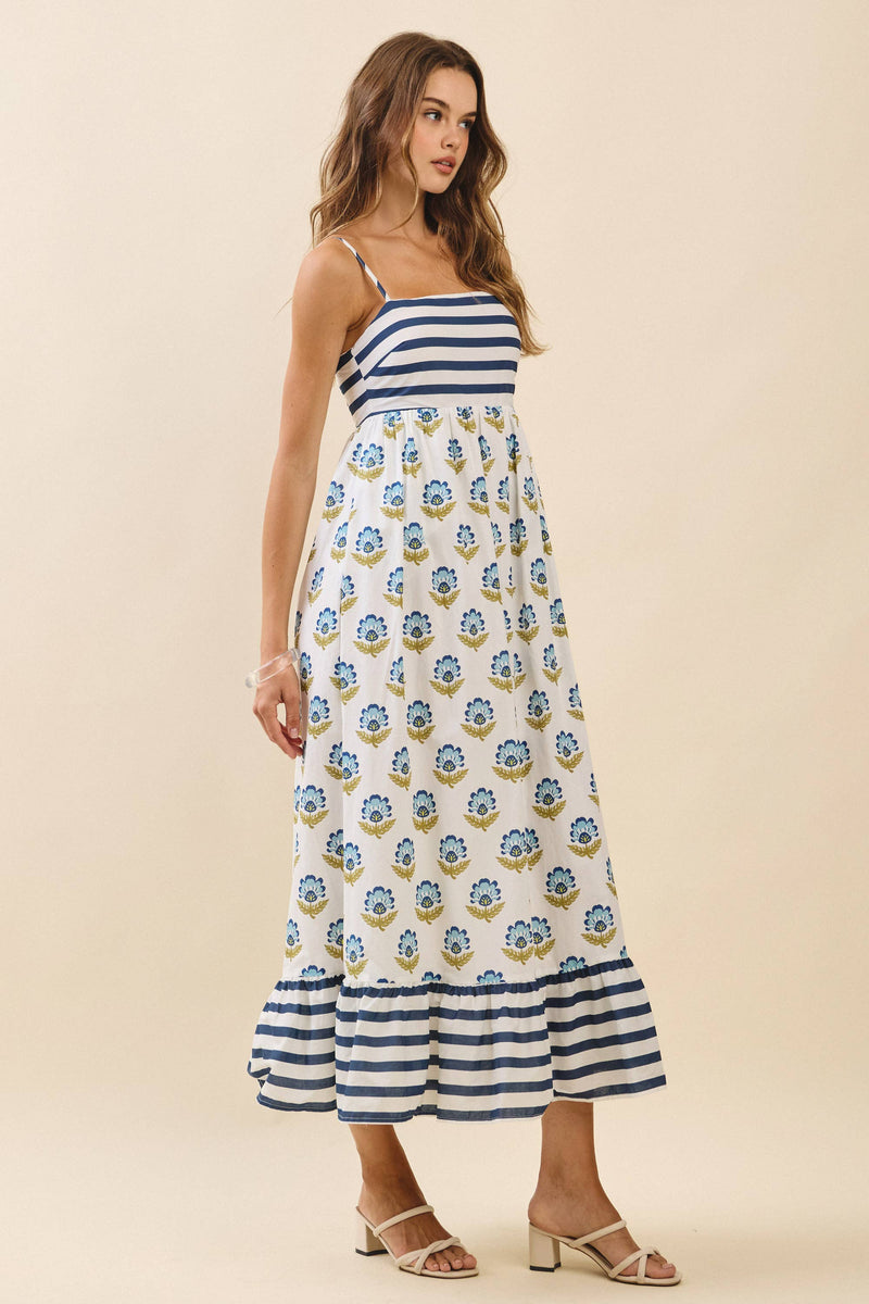 Coastal Bloom Dress | Blue Floral