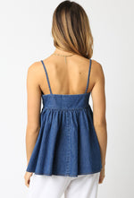 Indigo Muse Denim Top | Dark Wash