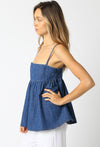 Indigo Muse Denim Top | Dark Wash