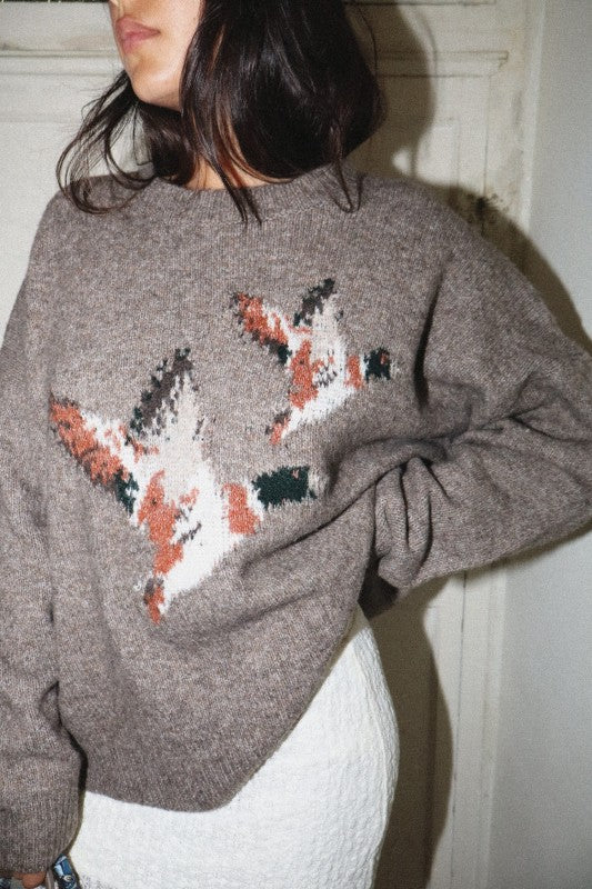 Flying Duck Knit Sweater | Mocha