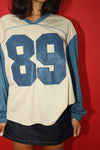 Retro 89 Varsity Jersey | Beige and Stone Blue