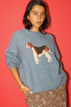 Hound Dog Sweater | Antique Blue