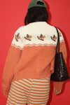 Duck Print Cardigan | Sunset Orange
