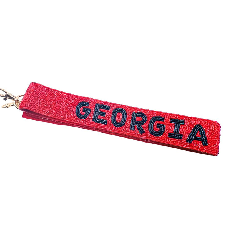 Georgia Bulldog Beaded Purse Strap