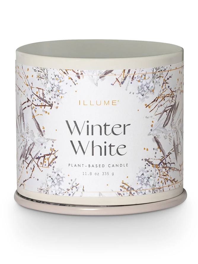 Illume Winter White Vanity Tin Candle