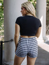 Black & White Gingham Skort