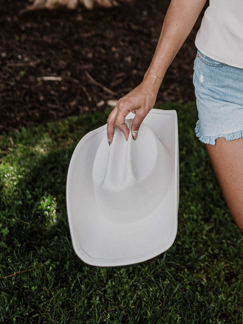 Cowgirl Felt Hat - Off White