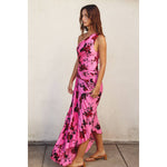 Floral Dream Pleated Maxi Dress | Rose