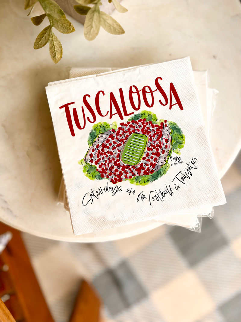 Tuscaloosa Alabama Luncheon Size Napkins, Pack of 20