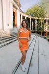 Sideline Skirt Set | Orange & White