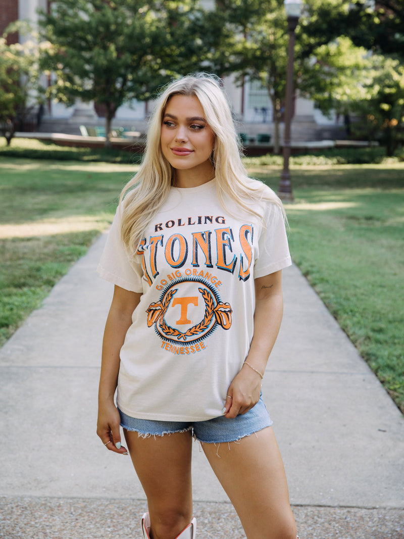 Rolling Stones Tennessee Vols College Seal Thrifted Tee