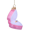 Engagement Ring Ornament | Hand Painted | Mouth Blown Glass | Pink