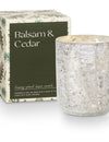 Balsam and Cedar | Small Boxed Crackle Glass Candle