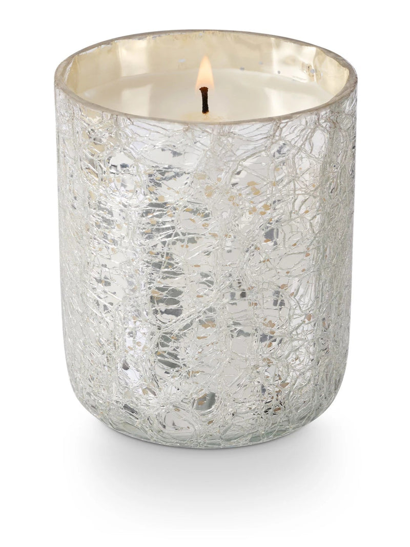 Balsam and Cedar | Small Boxed Crackle Glass Candle