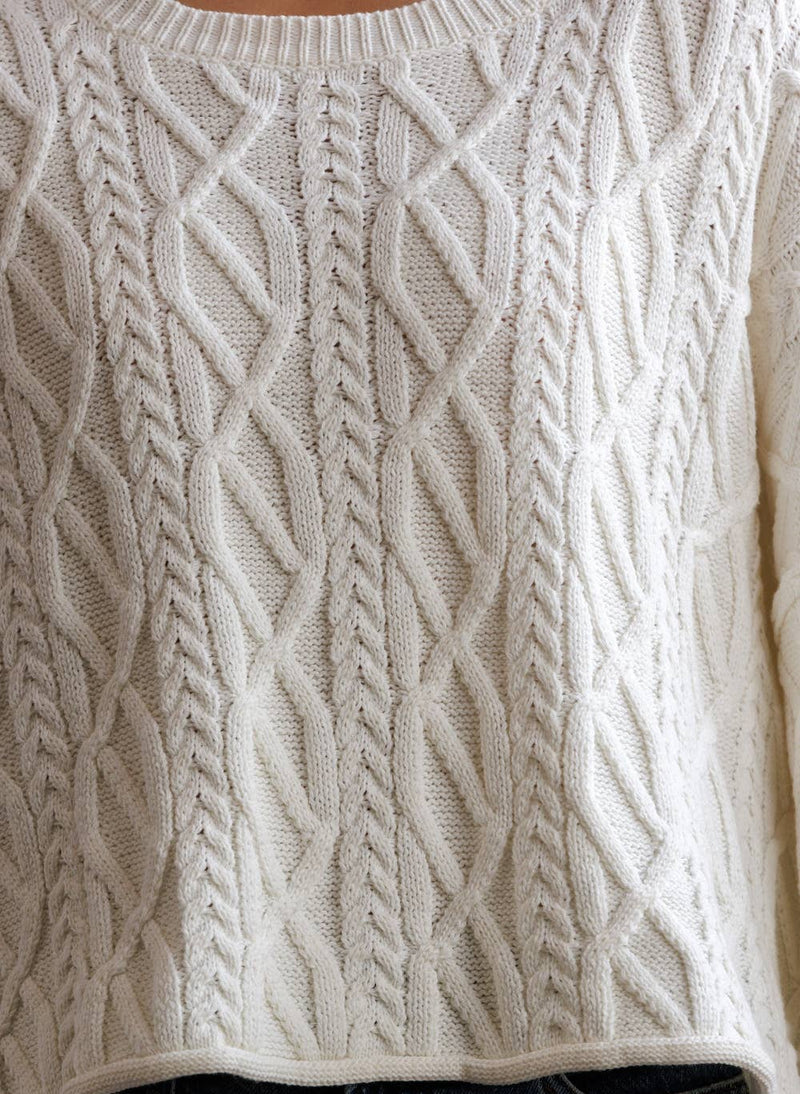 Fireside Cable Knit Sweater | Ivory