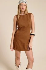 Calypso O-Ring Mini Dress | Walnut Brown
