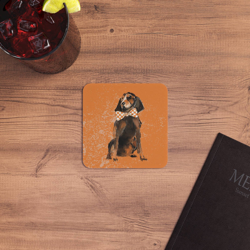 Reversible Hound Dog Tennessee Paper Coaster Set