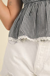 Fan Favorite Strapless Gingham Top | Black