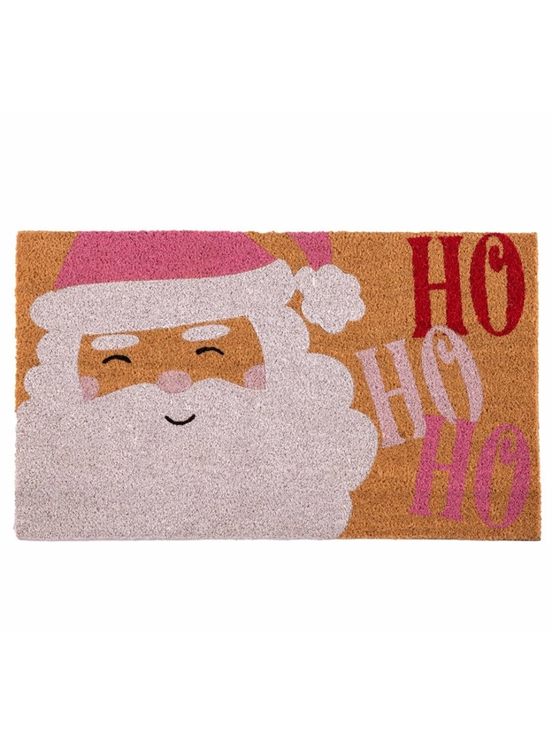 Ho Ho Ho Santa Doormat, Pink