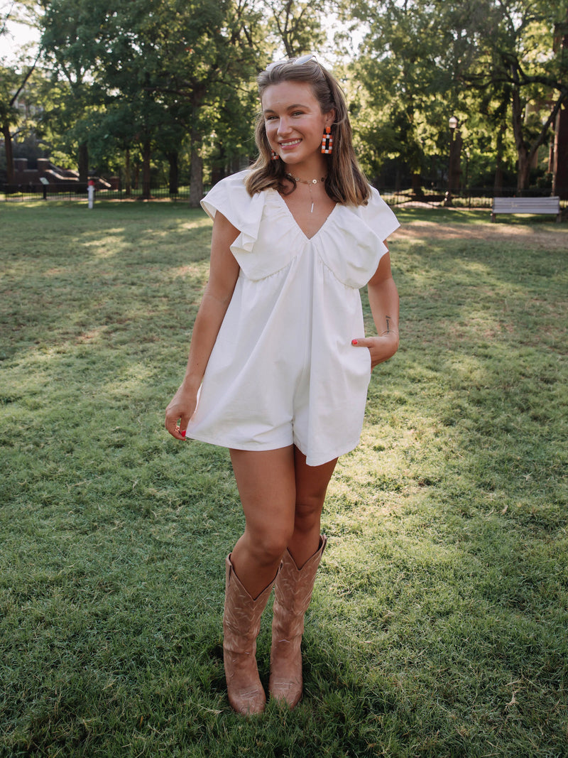 Beyond Ordinary Romper | White