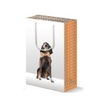 Hound Dog with Orange Bow Tie - Gift Bag